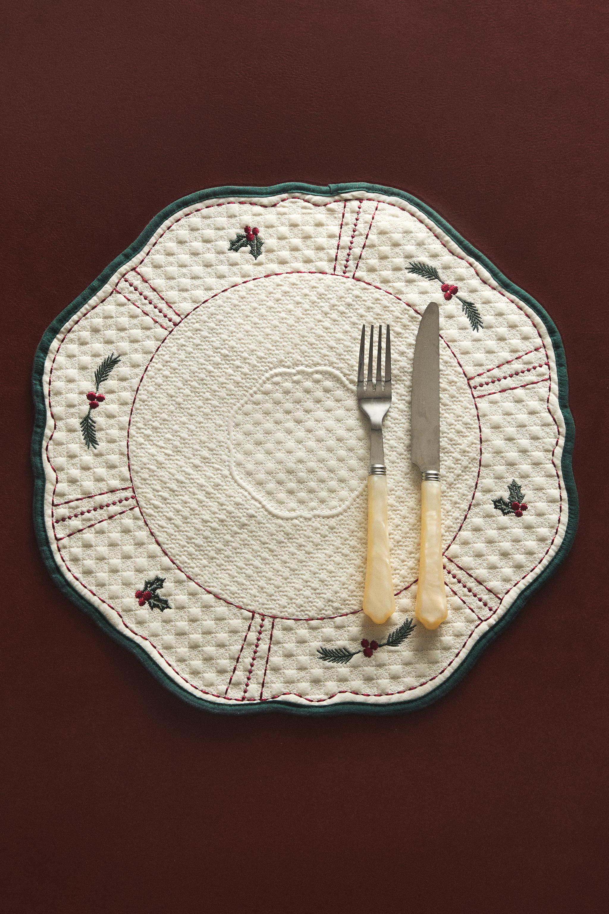 SET DE TABLE MATELASSÉ NOËL